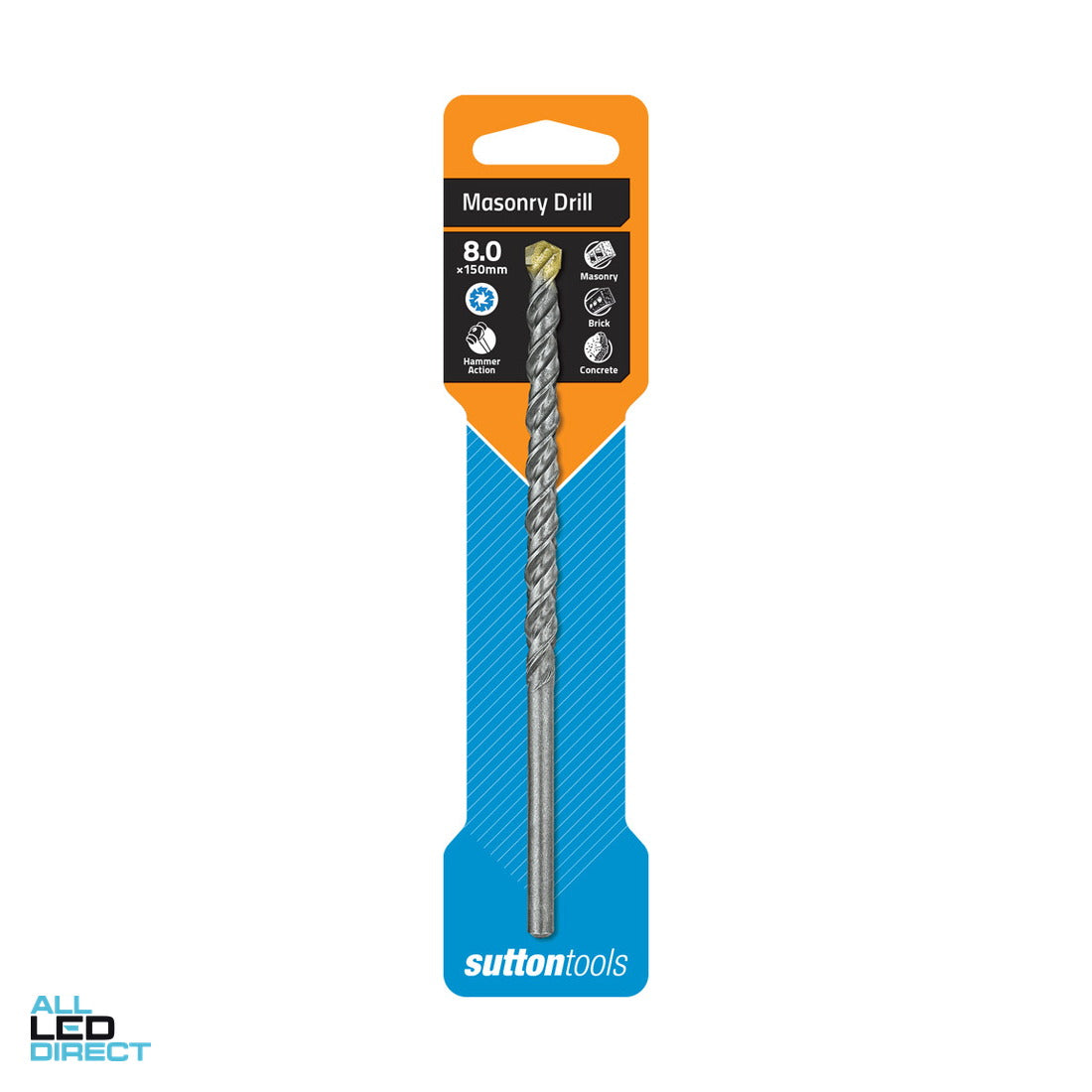 Sutton Tools 8mm x 150mm Masonry Drill Bit