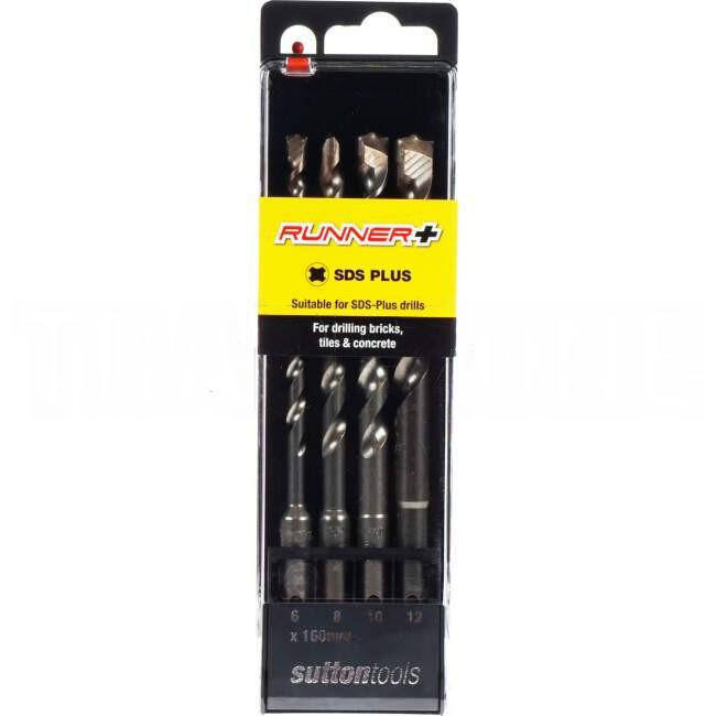 Sutton Tools 4 Piece MASONRY SDS Plus 2CUT Drill Bit Set