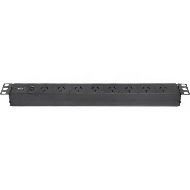 SharkRack 10 Amp 1RU 8 Way Horizontal Power Rail