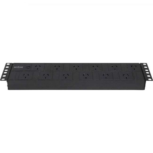 SharkRack 10 Amp 2RU 12 Way Horizontal Power Rail
