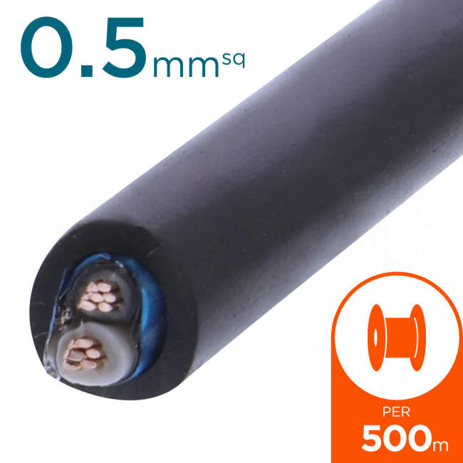 Electra 0.5mm 1 Pair Instrumentation Cable 500 Metre Drum