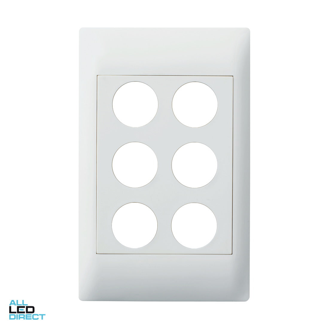Legrand 6 Gang EXCEL LIFE COMMON Grid & Cover Plate White ALL LED Direct
