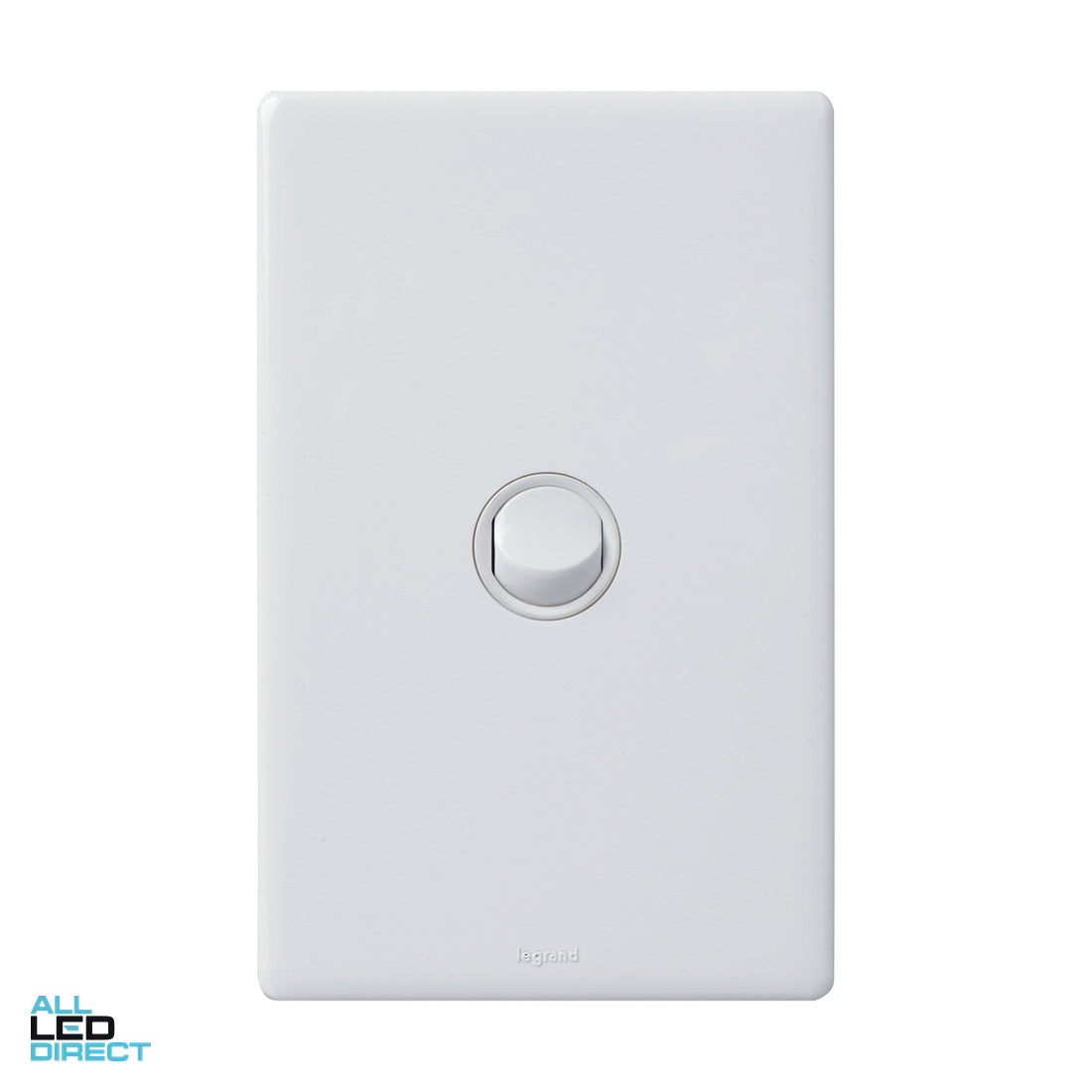 Legrand 16 Amp 1 Gang EXCEL LIFE DEDICATED Vertical Internal Rocker Switch White ALL LED Direct