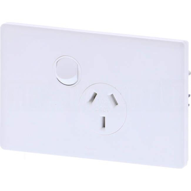 Legrand 10 Amp EXCEL LIFE DEDICATED Single Internal Powerpoint With Shutter White