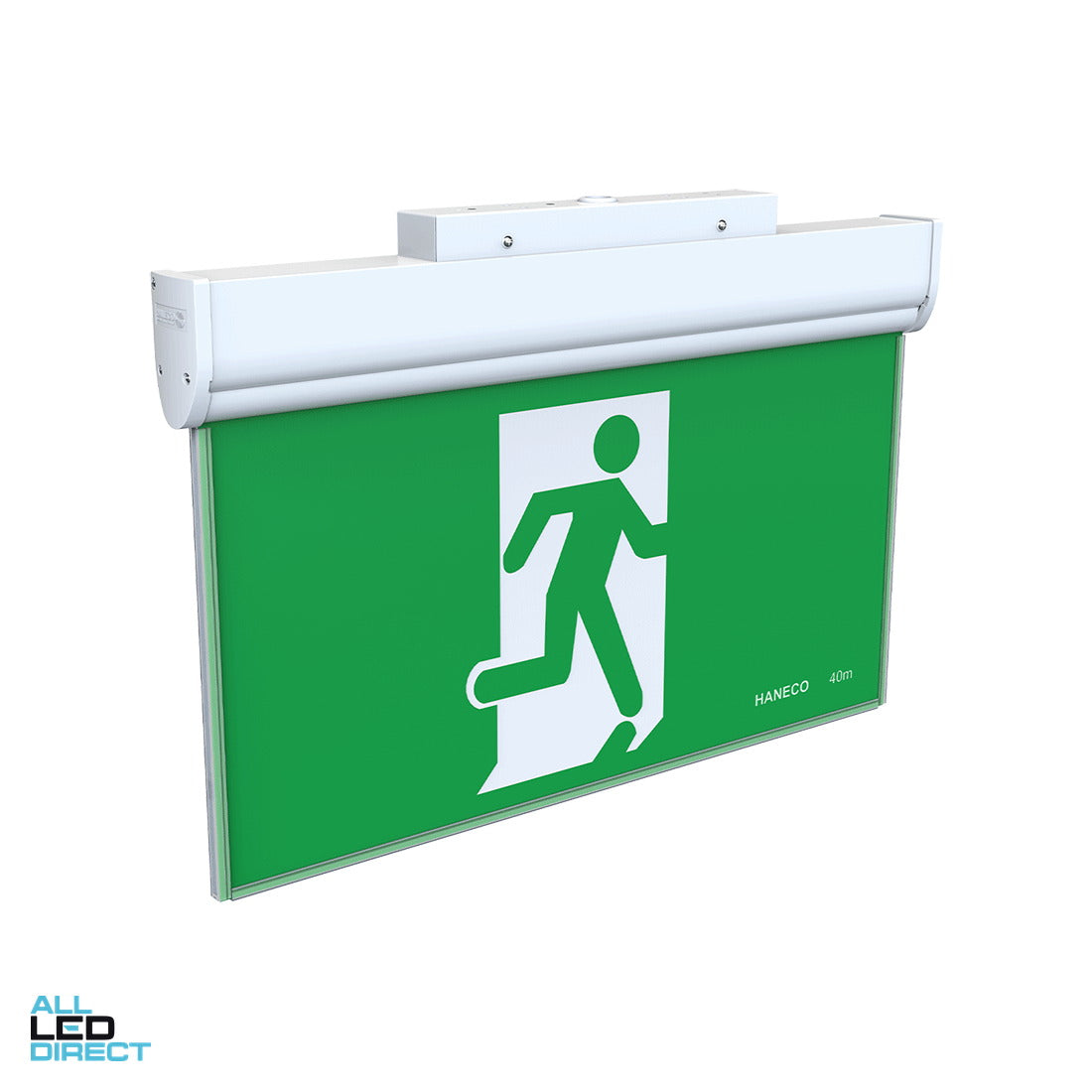 Haneco 1.5 W ESODO EDGE LED Super Slim Jumbo Emergency Running Man Exit Sign ALL LED Direct