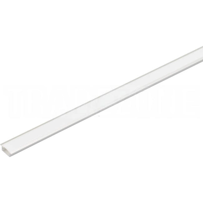 VIBE Flush Mounted Aluminium Profile With Opal Matt Diffuser 2 Metres With End Caps