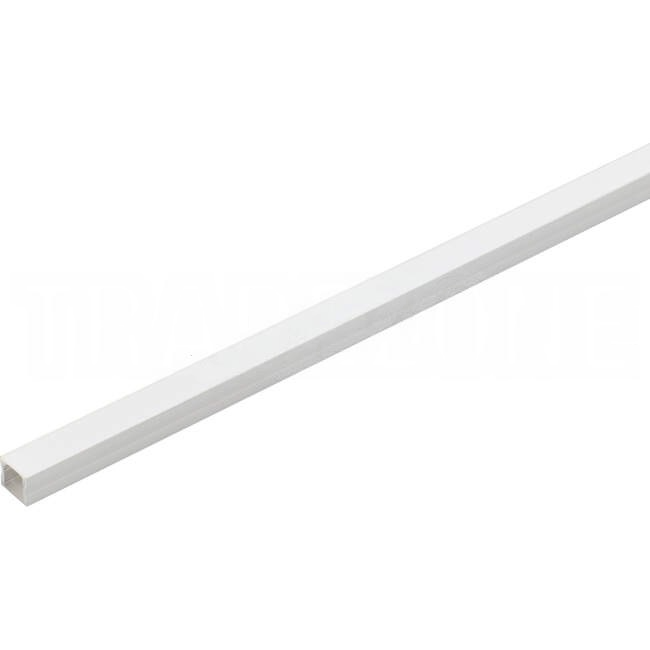 VIBE Square Aluminium Profile With Opal Matt Diffuser 1 Metre With End Caps