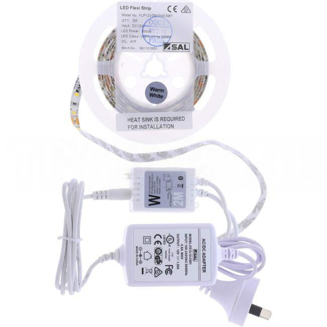 SAL 6 Watt 2 Metre LED Strip Light Kit 3000K