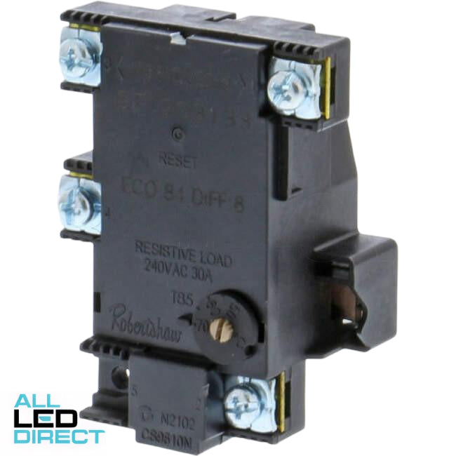 Global Components 50-70 Degrees Celsius ECO Surface Mounted Hot Water Thermostat