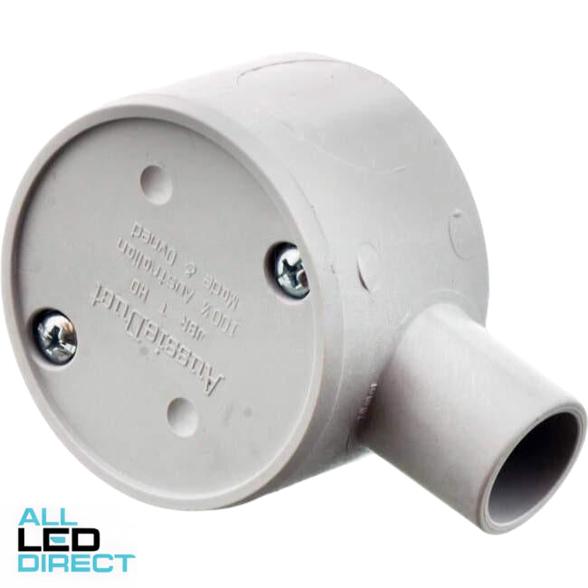 APP 20mm 1 Way Shallow Round Junction Box - Green Star Certified