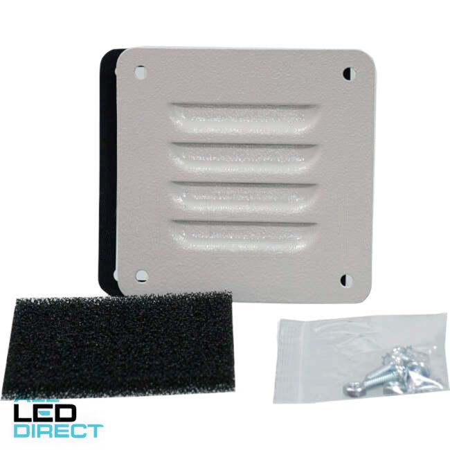 B&R 130mm x 130mm Enclosure Vent Louvre Painted RAL7035