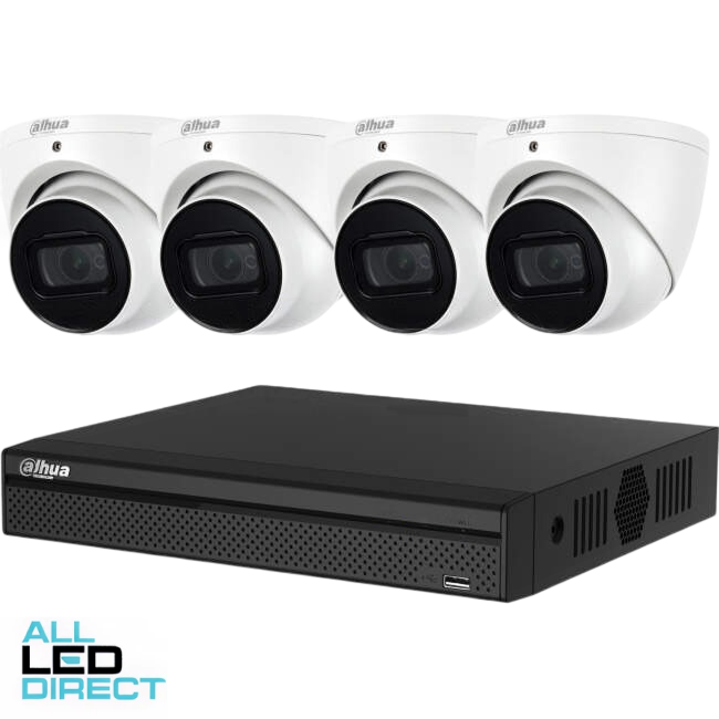 Dahua 8 Channel Network Camera System with 4 x 8MP IR WizSense Network Cameras and 1 x 3TB HDD 8 Channel NVR
