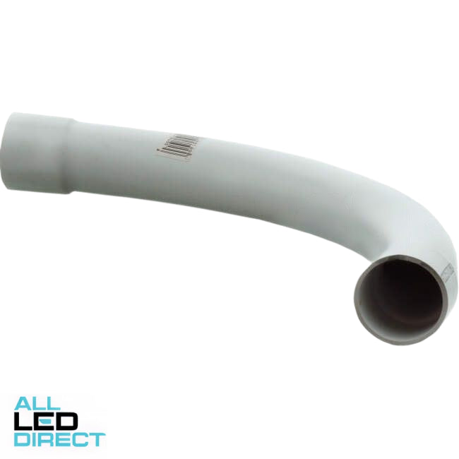 APP 50mm 90 Degree 300mm Radius Sweeping Communications Conduit Bend White - Green Star Certified