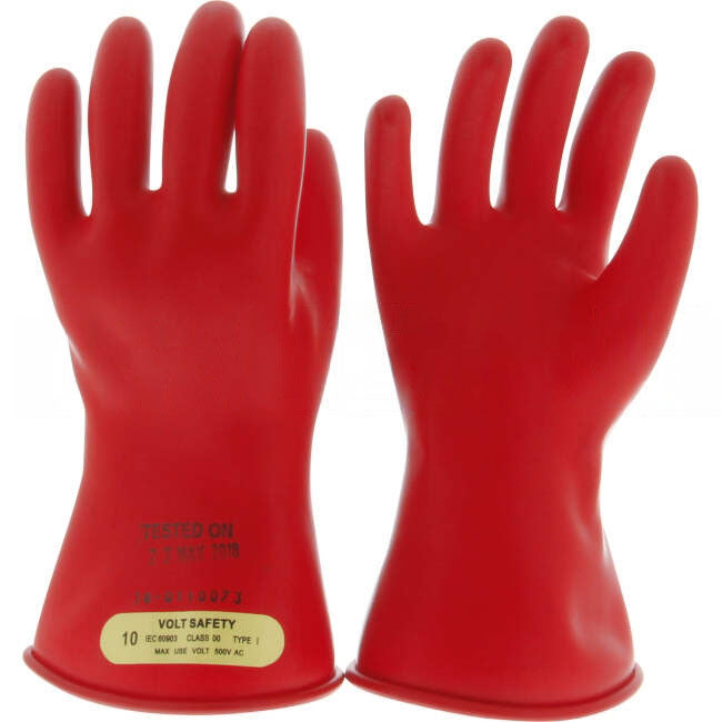 Volt Safety Class 00 Insulated Gloves Red Size 10