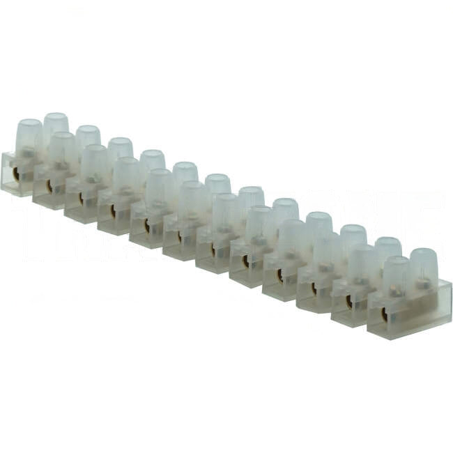 Dore 30 Amp Terminal Block Strip Connector With 5.5mm Holes Clear