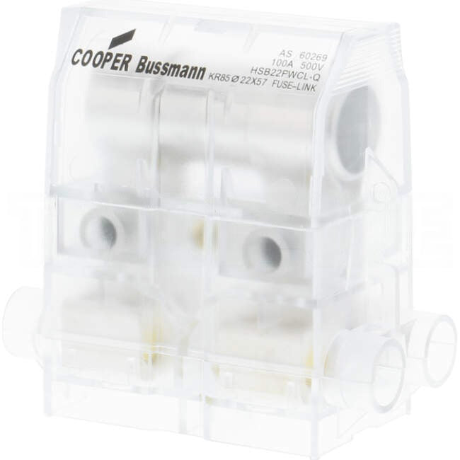 Eaton Bussman 125 Amp Isolation Link Clear Front Wired Non-Fused Link - QLD / VIC / NT / WA