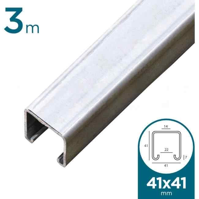 Impres 41mm x 41mm x 2.5mm 3 Metre Channel Galvabond - Default Title (I1000G3)