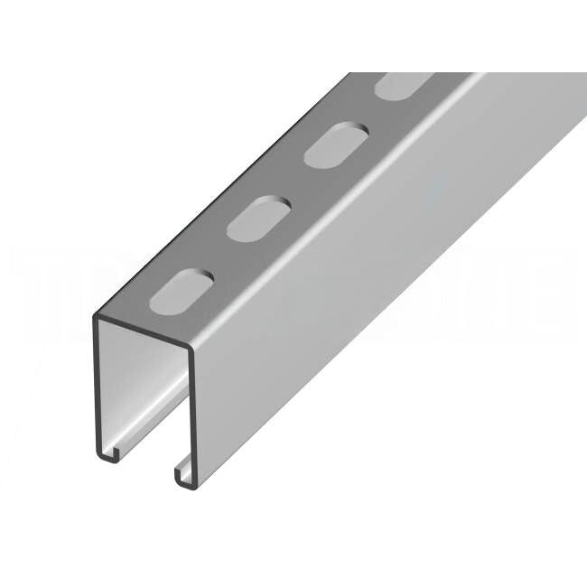 Impres 41mm x 41mm x 2.5mm 6 Metre Slotted Channel Galvabond