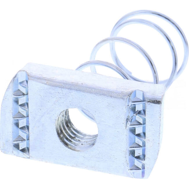 Impres Channel Nut With Spring M10 Zinc Plated