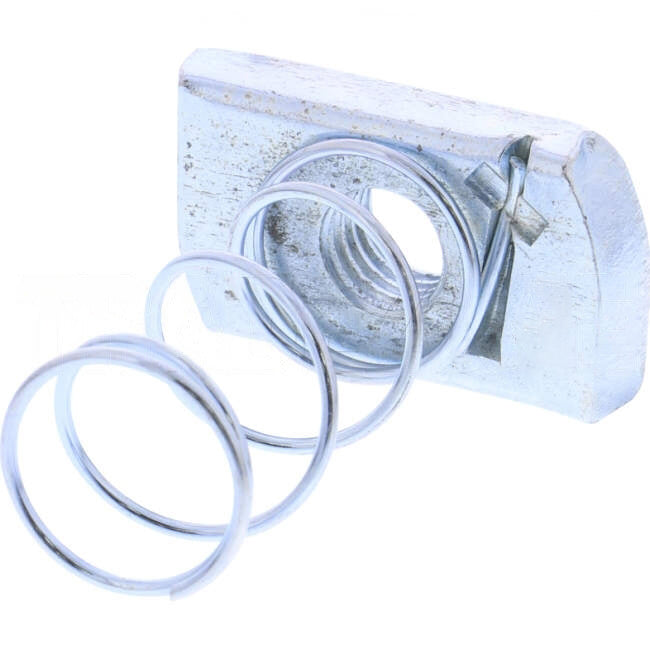 Impres Channel Nut With Spring M10 Zinc Plated