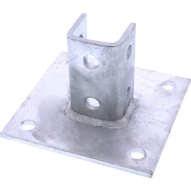 Impres Base Plate (14mm Hole) 150 x 150 x 89 x 6mm Hot Dip Galvanised