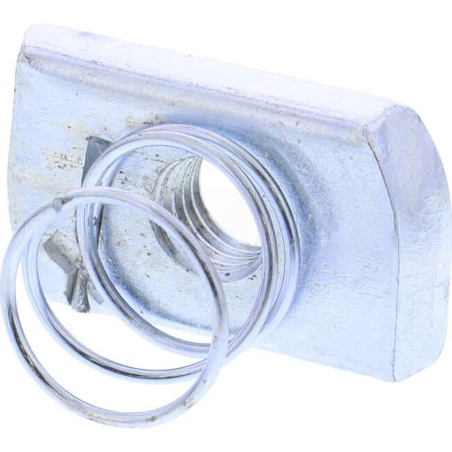Impres Channel Nut With Short Spring M10 Zinc Plated