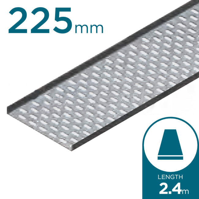 Impres Admiralty Pattern Tray 225mm x 2.4 Metre Cable Tray Galvabond
