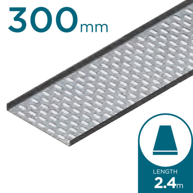 Impres Admiralty Pattern Tray 300mm x 2.4 Metre Cable Tray Galvabond