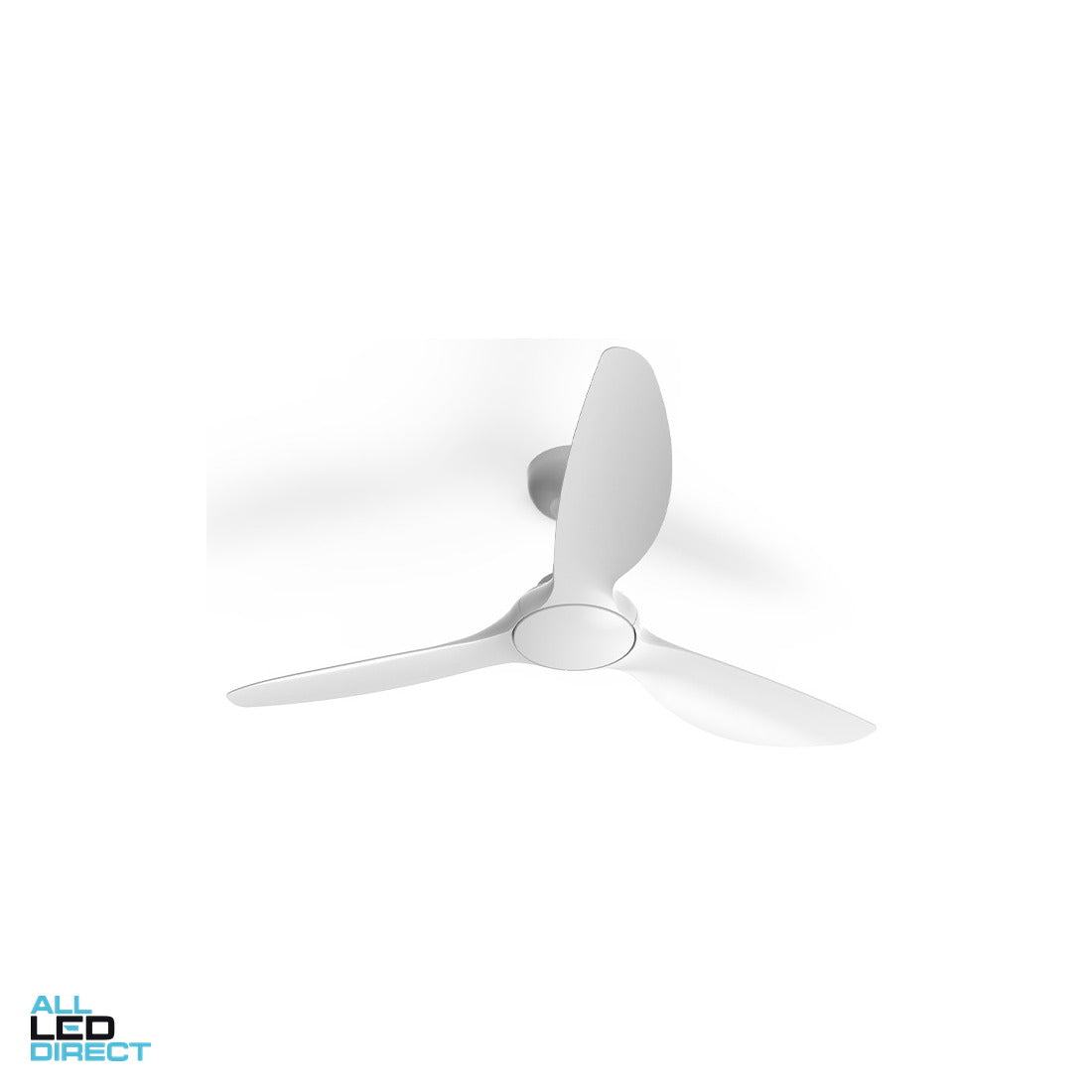 Atom 1320mm (52') IBIZA DC 3 Blade Ceiling Sweep Fan With ABS Blades White ALL LED Direct