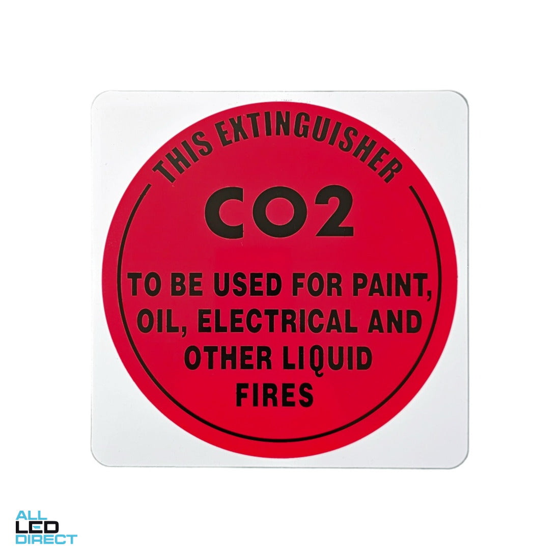 Firebox CO2 Extinguisher I.D Sign ALL LED Direct