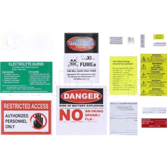 Industrial Engraving Solutions 20 Piece Tesla Solar Sticker Suitable for All AC Batteries Label Kit - Default Title (KACB01SEPT2020)
