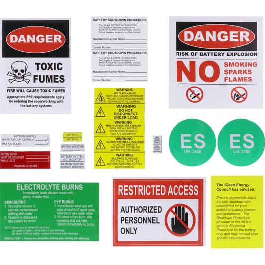 Industrial Engraving Solutions 22 Piece Suitable For Solar Tesla Only Label Kit