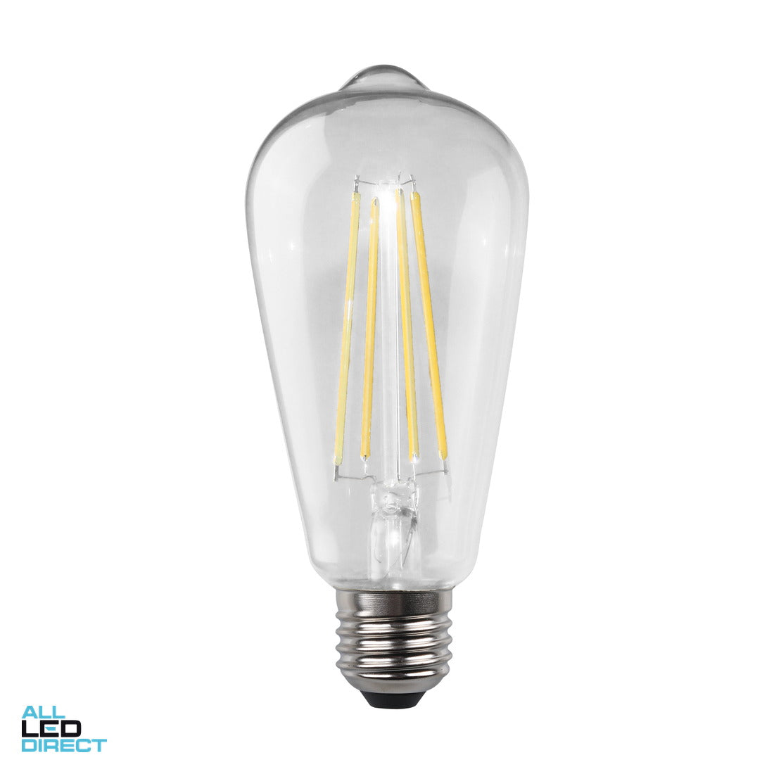 SAL 8 W VINTAGE DECO Dimmable LED Filament Vintage Globe With ES Base 3000 K 1050 lms ALL LED Direct