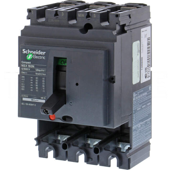 Schneider 160 Amp F50 SERIES Moulded Case Circuit Breaker MCCB 3 Pole 50kA