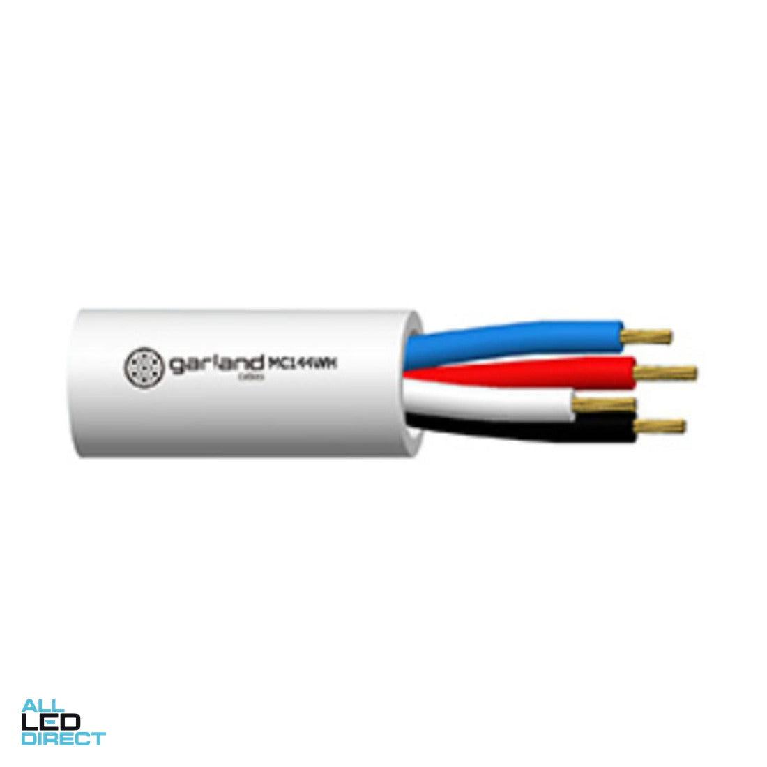 Garland 4 Core Unscreened Security Cable (14/0.20) White (100m)