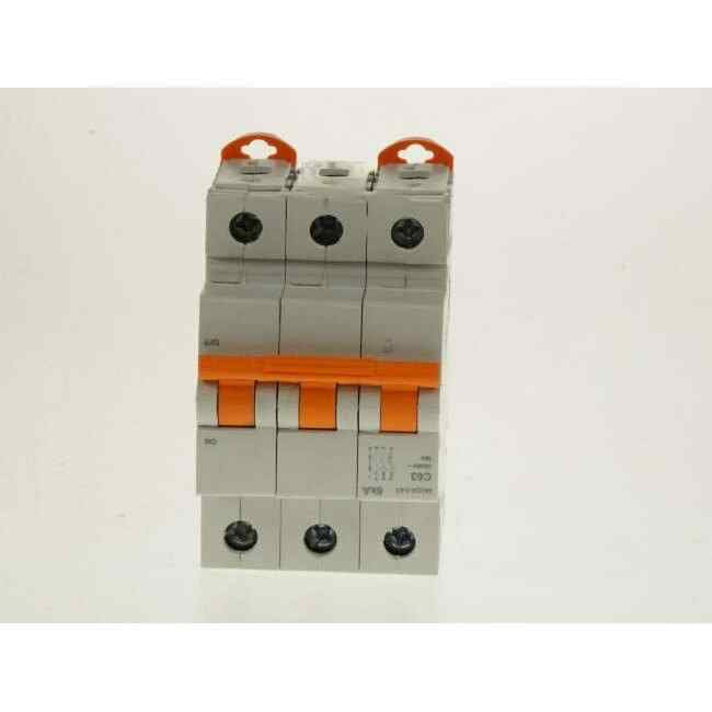 NHP 63 Amp MOD6 Miniature Circuit Breaker MCB C Curve 3 Pole 6kA - Default Title (MOD6363)