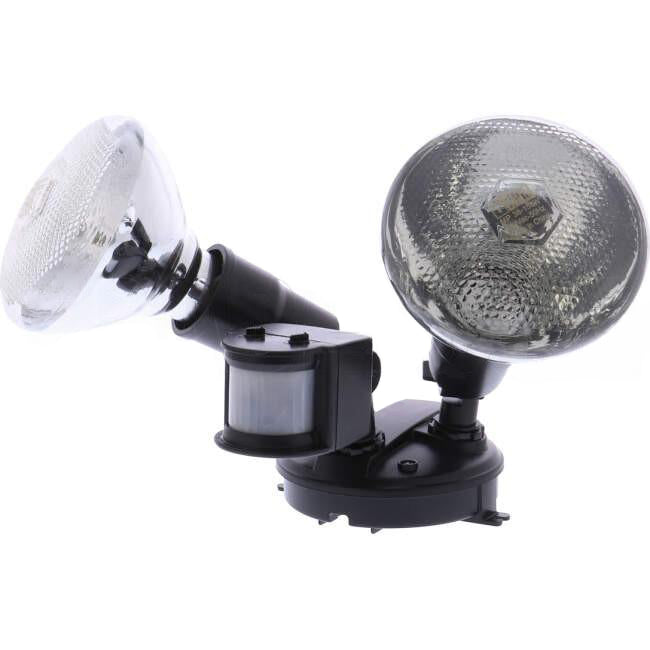 HPM 2 x 150 Watt Double Par38 Floodlight with Sensor Black