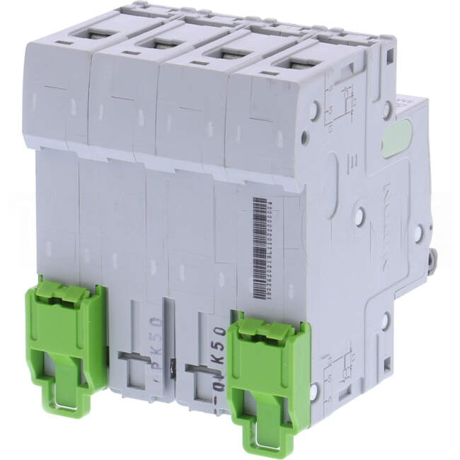 Noark 50 Amp DC EX9BP-N Miniature Circuit Breaker MCB 4 Pole K Curve 6kA