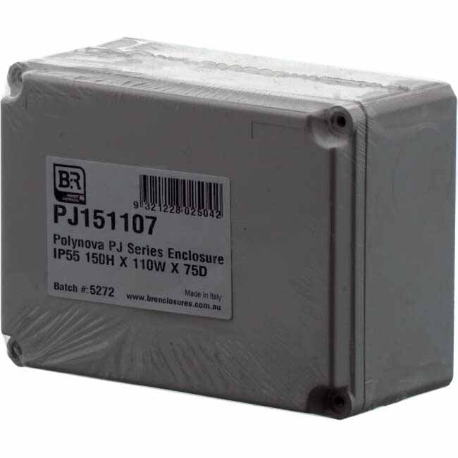 B&R POLYNOVA PJ 150mm W x 110mm H x 75mm D Rectangle Adaptable Box With Opaque Lid