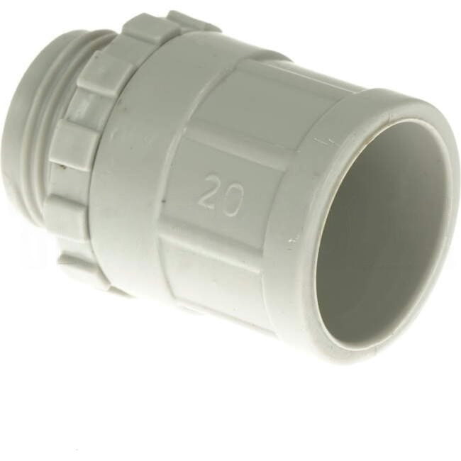GTS 20mm Conduit Adaptor Plain to Screw with Locknut