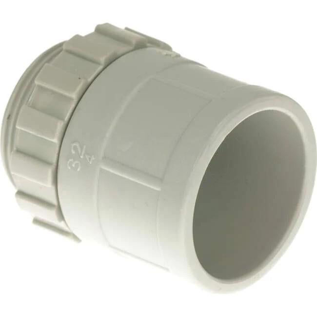 GTS 32mm Conduit Adaptor Plain to Screw with Locknut