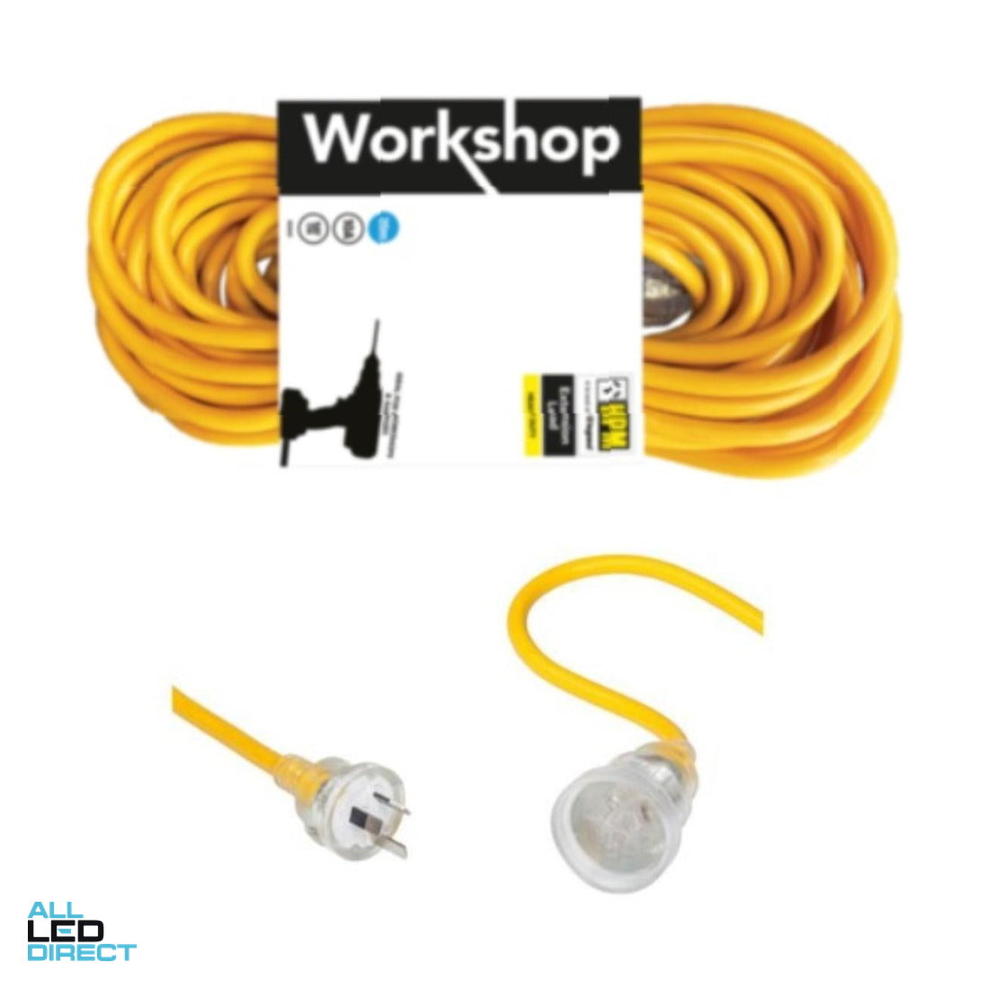 HPM 10 Amp 10 Metre Extension Lead Heavy Duty Yellow