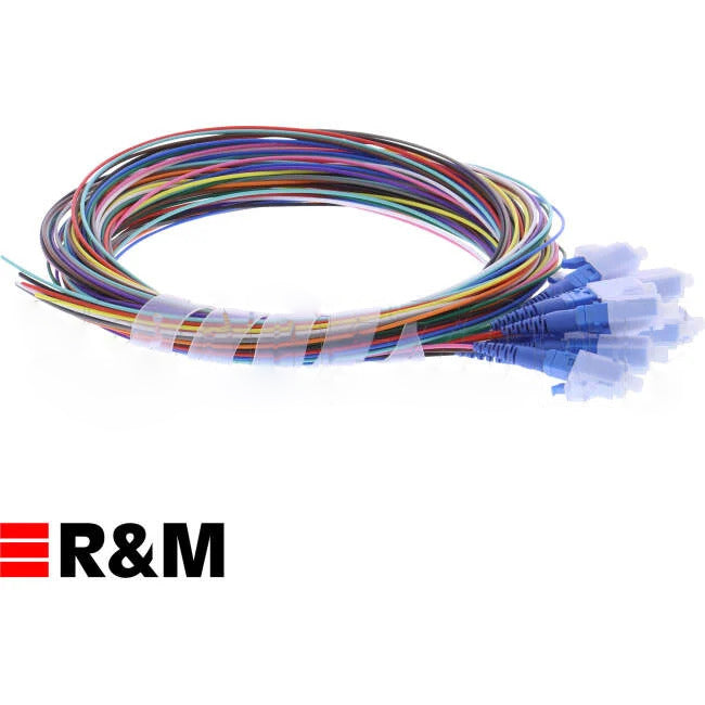 Reichle & De-Massari 1.25mm Single Mode LC OS1 OS2 Pigtail 2.5 Metre 12 Pack