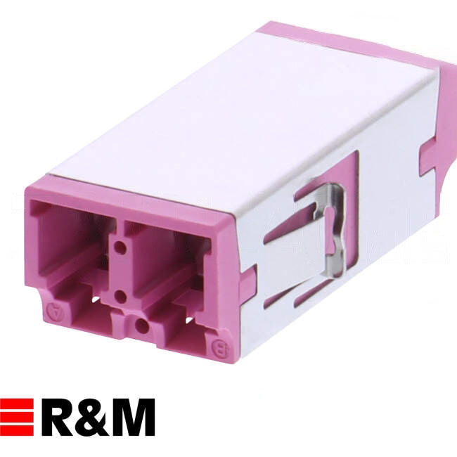 Reichle & De Massari LC-Duplex Through Adapter Violet