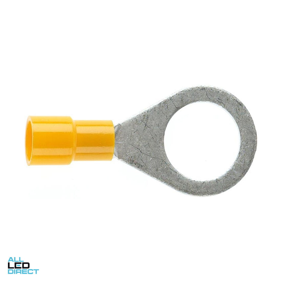 Cabac 12mm Stud Ring Terminal Yellow Packet Of 25 ALL LED Direct
