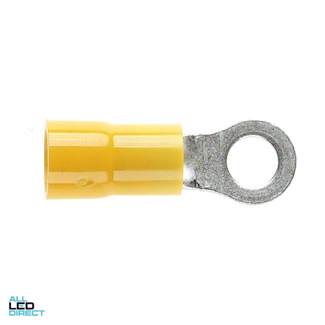 Cabac 4mm Double Grip Stud Ring Terminal Yellow Pack Of 50 ALL LED Direct