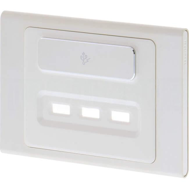 Clipsal 3 Gang STYL Internal Cover Plate USB Charge Station Crowne