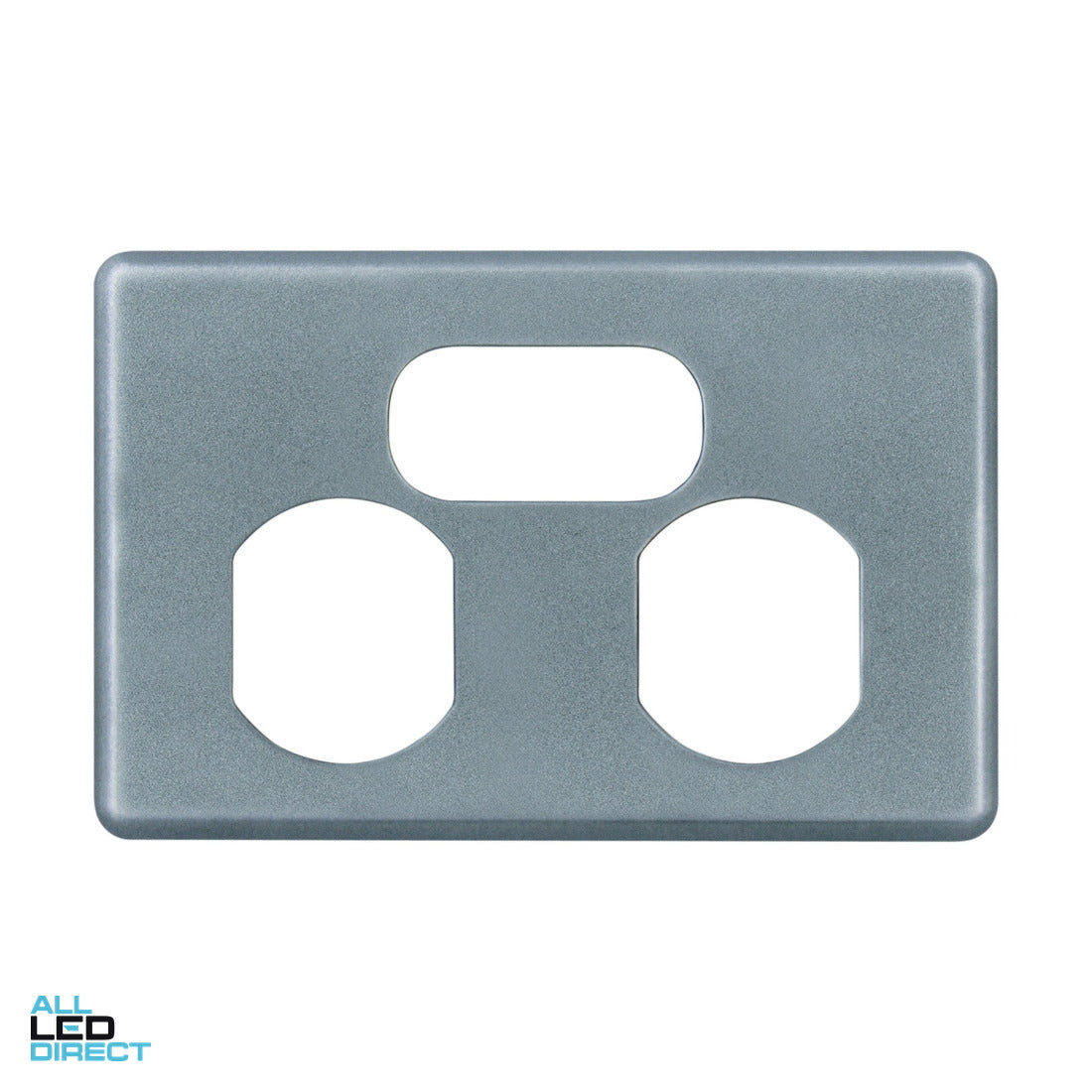 Clipsal SLIMLINE Double Internal Powerpoint Cover Plate Brown ALL LED Direct