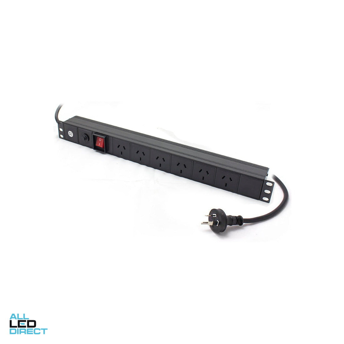 Serveredge 1RU Basic 6 Port PDU (6) 3 Pin AUS GPO - 10 Amp 3 Pin Moulded Plug ALL LED Direct