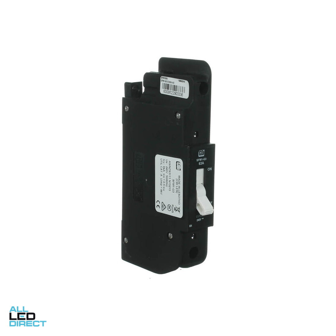 CBI Heinemann 63 Amp SFM Miniature Circuit Breaker MCB Curve 2 1 Pole 6kA ALL LED Direct